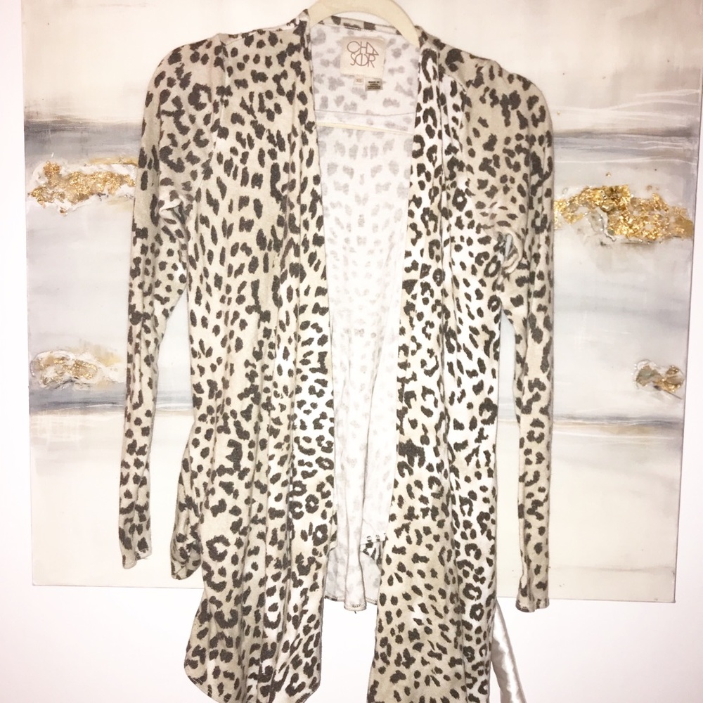 Chaser Leopard Cardigan